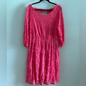 Ing Pink Bishop Sleeve Sundress